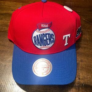 2024 MLB MITCHELL & NESS TOPPS X LIDS TEXAS RANGERS SNAPBACK NWT